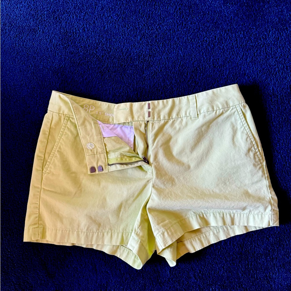 Ann Taylor LOFT 3 1/2-Inch Lime Green Cotton Shorts Size 8p worn/washed once - Picture 6 of 6